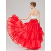 image:imageBEAUTELICATE Hoopless Petticoat Aline Petticoat Skirt for Women Under Dress Crinoline UnderskirtRed