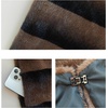 image:imageBEAUTELICATE Jackets for Women Faux Mink Fur 34 Sleeve 2 Pockets Shaggy Warm Outerwear Coats WinterBrown Stripe
