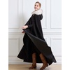 image:imageBEAUTELICATE Renaissance Hooded Cloak Cosplay Medieval Wool Blend Halloween WinterBlack