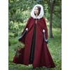 image:imageBEAUTELICATE Renaissance Hooded Cloak Cosplay Medieval Wool Blend Halloween WinterBurgundy