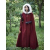 image:imageBEAUTELICATE Renaissance Hooded Cloak Cosplay Medieval Wool Blend Halloween WinterBurgundy