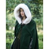 image:imageBEAUTELICATE Renaissance Hooded Cloak Cosplay Medieval Wool Blend Halloween WinterForest Green