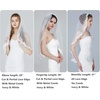 image:imageBEAUTELICATE Wedding Bridal Veil with Comb 1 Tier Lace Applique EdgeIvory  Fingertip Length 36
