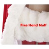 image:imageBEAUTELICATE Wedding Cape Hooded Cloak for Bride Winter Reversible with Fur Trim Free Hand MuffBlack