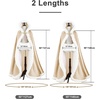 image:imageBEAUTELICATE Wedding Cape Hooded Cloak for Bride Winter Reversible with Fur Trim Free Hand MuffChampagne