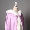 image:imageBEAUTELICATE Wedding Cape Hooded Cloak for Bride Winter Reversible with Fur Trim Free Hand MuffLilac