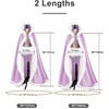 image:imageBEAUTELICATE Wedding Cape Hooded Cloak for Bride Winter Reversible with Fur Trim Free Hand MuffLilac