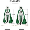 image:imageBEAUTELICATE Wedding Cape Hooded Cloak for Bride Winter Reversible with Fur Trim Free Hand MuffMoss Green