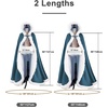 image:imageBEAUTELICATE Wedding Cape Hooded Cloak for Bride Winter Reversible with Fur Trim Free Hand MuffPeacock Blue