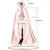 image:imageBEAUTELICATE Wedding Cape Hooded Cloak for Bride Winter Reversible with Fur Trim Free Hand MuffPink