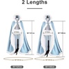 image:imageBEAUTELICATE Wedding Cape Hooded Cloak for Bride Winter Reversible with Fur Trim Free Hand MuffPowder Blue