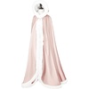 image:imageBEAUTELICATE Wedding Cape Hooded Cloak for Bride Winter Reversible with Fur Trim Free Hand MuffRose Gold