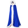 image:imageBEAUTELICATE Wedding Cape Hooded Cloak for Bride Winter Reversible with Fur Trim Free Hand MuffRoyal Blue