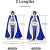 image:imageBEAUTELICATE Wedding Cape Hooded Cloak for Bride Winter Reversible with Fur Trim Free Hand MuffRoyal Blue