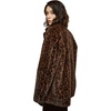 image:imageBEAUTELICATE Women Leopard Print Fleece Coat Loose Fur Coat with Pockets Lapel Faux Fur With Satin Lining