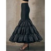 image:imageBEAUTELICATE Women Petticoat Skirt for Women Under Dress Hoopless Petticoat Mermaid PetticoatBlack