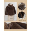 image:imageBEAUTELICATE Women Short Cape Faux Mink Fur Shawl Pullover Cowl Neck Medieval Short TopsLong Stylemink Brown