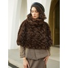 image:imageBEAUTELICATE Women Short Cape Faux Mink Fur Shawl Pullover Cowl Neck Medieval Short TopsLong Stylemink Print