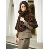 image:imageBEAUTELICATE Women Short Cape Faux Mink Fur Shawl Pullover Cowl Neck Medieval Short TopsLong Stylemink Print