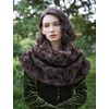image:imageBEAUTELICATE Women Short Cape Faux Mink Fur Shawl Pullover Cowl Neck Medieval Short TopsShort Stylemink Print