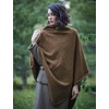 image:imageBEAUTELICATE Women Wool Poncho Knitted Tweed Wool Sweater Pullover Pile Collar CapeBrown