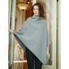 image:imageBEAUTELICATE Women Wool Poncho Knitted Tweed Wool Sweater Pullover Pile Collar CapeGrey