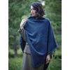 image:imageBEAUTELICATE Women Wool Poncho Knitted Tweed Wool Sweater Pullover Pile Collar CapeNavy Blue
