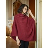 image:imageBEAUTELICATE Women Wool Poncho Knitted Tweed Wool Sweater Pullover Pile Collar CapeRed