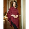 image:imageBEAUTELICATE Women Wool Poncho Knitted Tweed Wool Sweater Pullover Pile Collar CapeRed