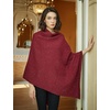 image:imageBEAUTELICATE Women Wool Poncho Knitted Tweed Wool Sweater Pullover Pile Collar CapeRed