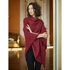 image:imageBEAUTELICATE Women Wool Poncho Knitted Tweed Wool Sweater Pullover Pile Collar CapeRed
