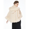 image:imageBEAUTELICATE Womens Party Faux Fox Fur Long Shawl Cloak Hooded Cape CoatChampagne