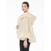 image:imageBEAUTELICATE Womens Party Faux Fox Fur Long Shawl Cloak Hooded Cape CoatChampagne