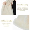 image:imageBEAUTELICATE Womens Party Faux Fox Fur Long Shawl Cloak Hooded Cape CoatChampagne