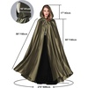 image:imageBEAUTELICATE Womens Wedding Hooded Cape Bridal Cloak Poncho Full LengthArmy Green