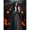 image:imageBEAUTELICATE Womens Wedding Hooded Cape Bridal Cloak Poncho Full LengthBlack