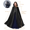 image:imageBEAUTELICATE Womens Wedding Hooded Cape Bridal Cloak Poncho Full LengthBlack