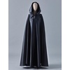 image:imageBEAUTELICATE Womens Wedding Hooded Cape Bridal Cloak Poncho Full LengthBlack