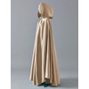 image:imageBEAUTELICATE Womens Wedding Hooded Cape Bridal Cloak Poncho Full LengthChampagne