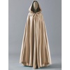image:imageBEAUTELICATE Womens Wedding Hooded Cape Bridal Cloak Poncho Full LengthChampagne