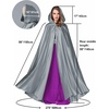 image:imageBEAUTELICATE Womens Wedding Hooded Cape Bridal Cloak Poncho Full LengthDark Silver