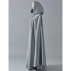 image:imageBEAUTELICATE Womens Wedding Hooded Cape Bridal Cloak Poncho Full LengthDark Silver