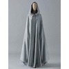 image:imageBEAUTELICATE Womens Wedding Hooded Cape Bridal Cloak Poncho Full LengthDark Silver