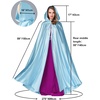 image:imageBEAUTELICATE Womens Wedding Hooded Cape Bridal Cloak Poncho Full LengthIce Blue