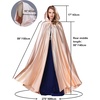 image:imageBEAUTELICATE Womens Wedding Hooded Cape Bridal Cloak Poncho Full LengthLight Champagne
