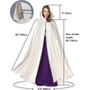 image:imageBEAUTELICATE Womens Wedding Hooded Cape Bridal Cloak Poncho Full LengthLight Ivory