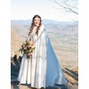 image:imageBEAUTELICATE Womens Wedding Hooded Cape Bridal Cloak Poncho Full LengthLight Ivory