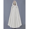 image:imageBEAUTELICATE Womens Wedding Hooded Cape Bridal Cloak Poncho Full LengthLight Ivory