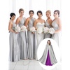 image:imageBEAUTELICATE Womens Wedding Hooded Cape Bridal Cloak Poncho Full LengthLight Silver