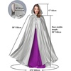 image:imageBEAUTELICATE Womens Wedding Hooded Cape Bridal Cloak Poncho Full LengthLight Silver
